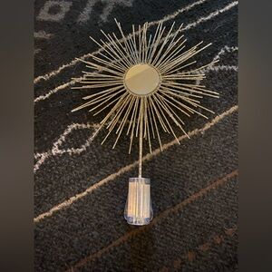 Target Wondershop Unlit Mirror Sun Burst Christmas Tree Topper - Gold